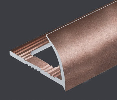 Заказать C-образный алюминиевый профиль для плитки 8 мм PV16-14 розовый матовый 2,7 м 