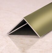 Угол защитный 30х30 мм прямой алюминий PV75-09 Шампань блестящая 2,7 м