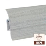 Плинтус напольный пластиковый IDEAL Комфорт 282 Палисандр серый 2,5 м Плинтус напольный пластиковый IDEAL Комфорт 282 Палисандр серый 2,5 м