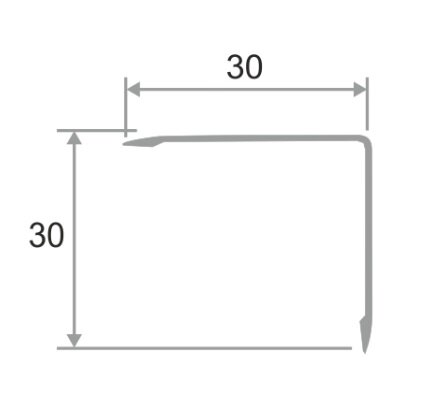 Заказать Алюминиевый уголок 30х30 ПН-30х30 Черный матовый 2,7 м 