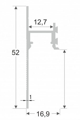 Заказать Алюминиевый плинтус теневой с LED подсветкой с экраном ПО-195 серебро матовое 2,7 м Заказать Алюминиевый плинтус теневой с LED подсветкой с экраном ПО-195 серебро матовое 2,7 м