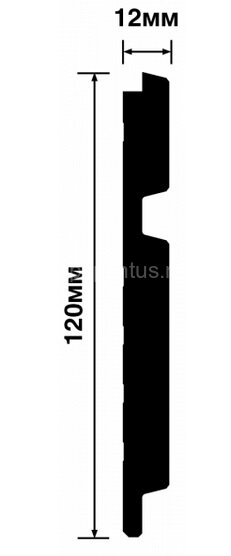 Заказать Стеновая панель 120х12 мм Hiwood LV133 S339S серый 2,7м 