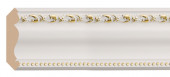 Потолочный плинтус Decomaster 155-54 Белый с золотом 51х51х2400 мм