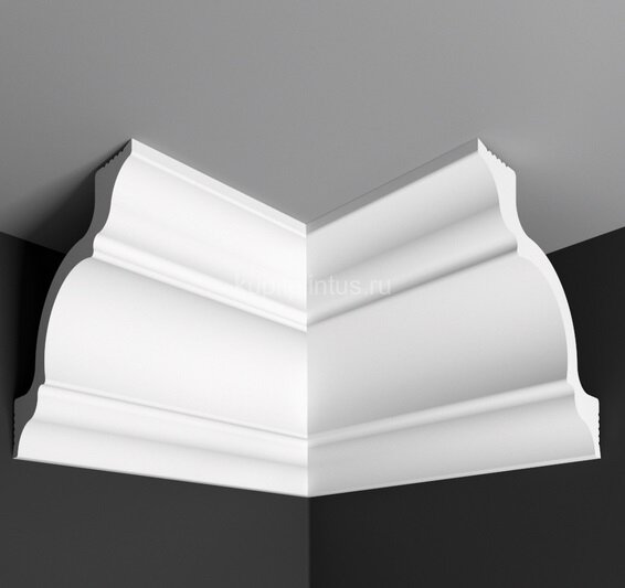 Заказать Угол внутренний к плинтусу Де-Багет П 01 110/110 (6*4) белый 