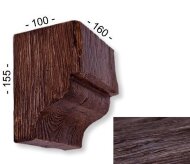 Консоль для декоративной балки 155х100х160 мм Уникс Модерн КМ16 Темный дуб Консоль для декоративной балки 155х100х160 мм Уникс Модерн КМ16 Темный дуб