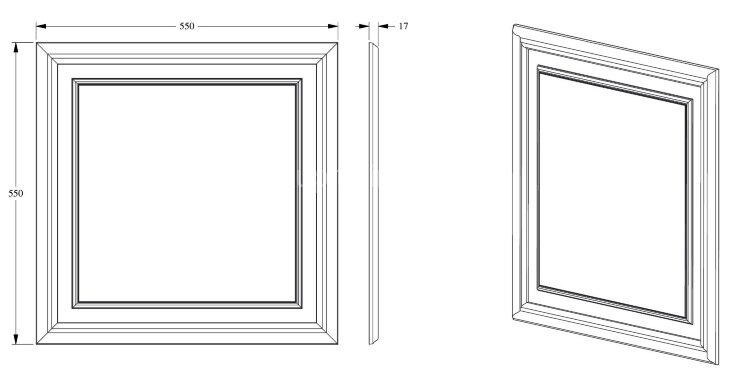 Заказать Дверная накладная панель Orac Decor Duropolymer D503 550х550 мм Заказать Дверная накладная панель Orac Decor Duropolymer D503 550х550 мм