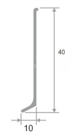 Заказать Уголок внешний для плинтуса Евротрим L-40 алюминий серебро 