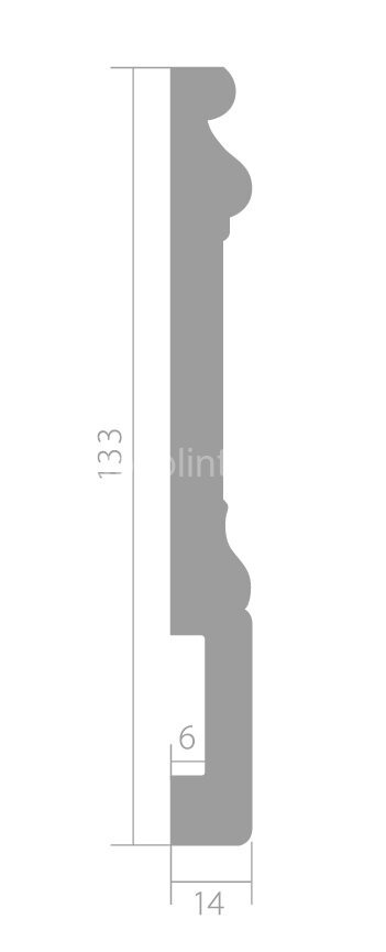 Заказать Плинтус напольный ЛДФ 14х133 мм Ultrawood Base 002 2,44 м 