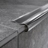 Стальной порог угловой 40х15 мм FCR 15 P полированная сталь 2,7 м