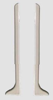 Окончание для плинтуса металлическое ПТ-40 (комплект)