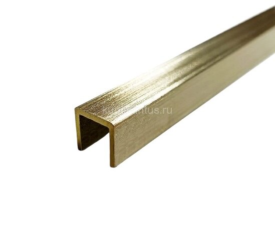 Заказать Латунный П-профиль 10х10х10 мм шлифованный PU10 3м 