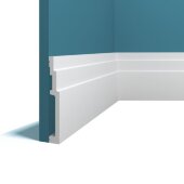 Плинтус напольный Перфект Плюс P110 белый ударопрочный полимер 130х18х2000 мм