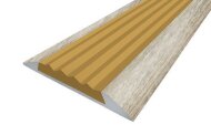 Порог противоскользящий с бежевой вставкой Д15 КД Дуб венеция (декорированный) 2,7 м Порог противоскользящий с бежевой вставкой Д15 КД Дуб венеция (декорированный) 2,7 м