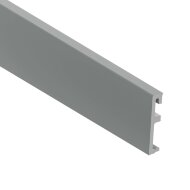 Напольный плинтус 80 мм SALAG ALPHA Szary AP81M2 гибридный ПВХ серый 2.4 м (80х16х2400 мм)