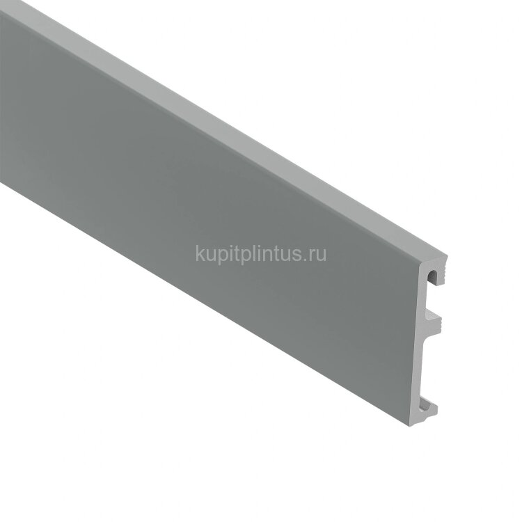 Заказать Напольный плинтус 80 мм SALAG ALPHA Szary AP81M2 гибридный ПВХ серый 2.4 м (80х16х2400 мм) 