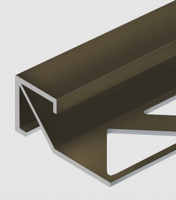 Заказать Алюминиевый профиль для плитки внешний Квадрат 14х14 мм PV72-10 коричневый матовый 2,7 м 