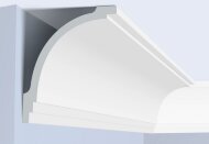 Потолочный плинтус 150х125 мм Hiwood A195 белый полистирол 2 м Потолочный плинтус 150х125 мм Hiwood A195 белый полистирол 2 м