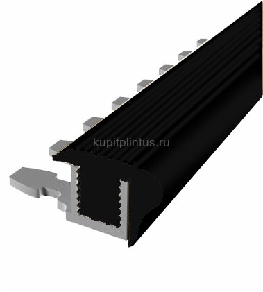 Заказать Противоскользящий профиль с резиновой вставкой 22 мм MP 70 PG гибкий черный 2,7 м 