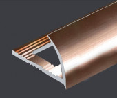 C-образный профиль алюминий для плитки 12 мм PV09-15 розовый блестящий 2,7 м