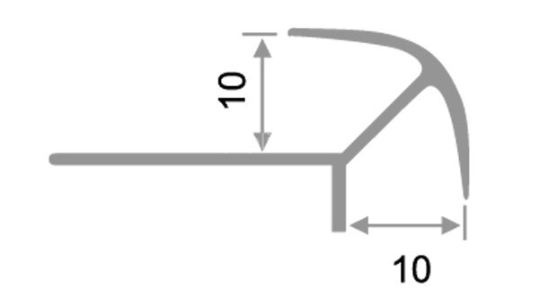 Заказать Профиль алюминиевый под плитку фигурный ПО-10х10 Бронза глянцевая 2,7 м Заказать Профиль алюминиевый под плитку фигурный ПО-10х10 Бронза глянцевая 2,7 м