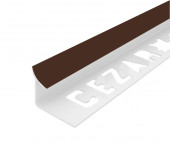 Профиль ПВХ для плитки Cezar внутренний 10 мм 114 Темно-коричневый 2,5 м