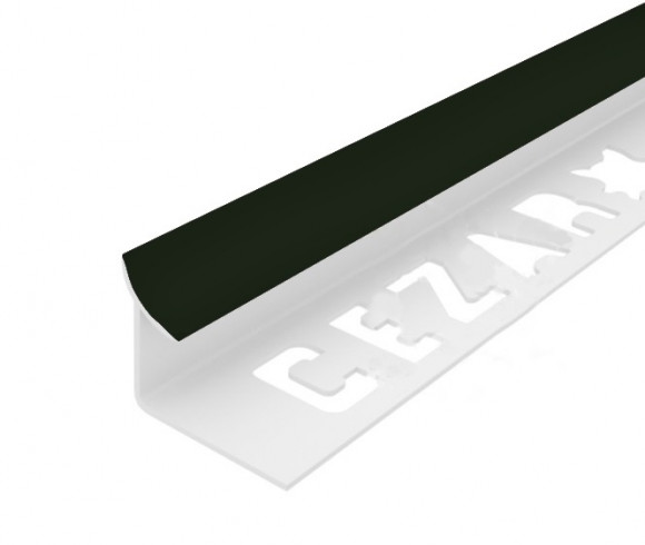 Заказать Внутренний угол ПВХ для плитки 7 мм Cezar 140 Темно-зеленый 2,5 м 