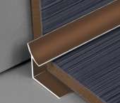 Профиль для плитки внутренний алюминий 12 мм PV29-07 бронза блестящая 2,7 м