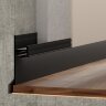 Заказать Алюминиевый плинтус теневой с LED подсветкой с экраном ПО-195 черный матовый 2,7 м Заказать Алюминиевый плинтус теневой с LED подсветкой с экраном ПО-195 черный матовый 2,7 м