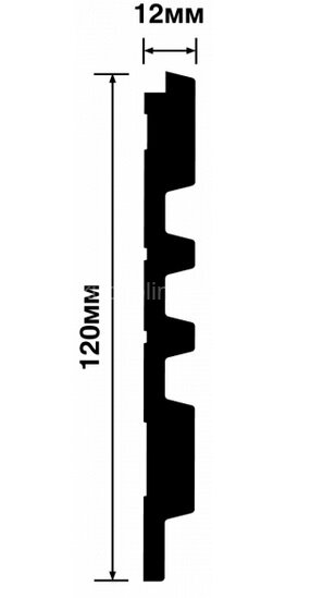 Заказать Стеновая панель 120х12 мм Hiwood LV121 BK114K черный 2,7м Заказать Стеновая панель 120х12 мм Hiwood LV121 BK114K черный 2,7м