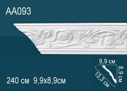 Заказать Потолочный плинтус с орнаментом Перфект AA093 89х133х99 мм 2,4 м Заказать Потолочный плинтус с орнаментом Перфект AA093 89х133х99 мм 2,4 м