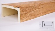 Декоративная балка из полиуретана 75х150 мм Уникс Славянский стиль СС2 Орех 3 м Декоративная балка из полиуретана 75х150 мм Уникс Славянский стиль СС2 Орех 3 м