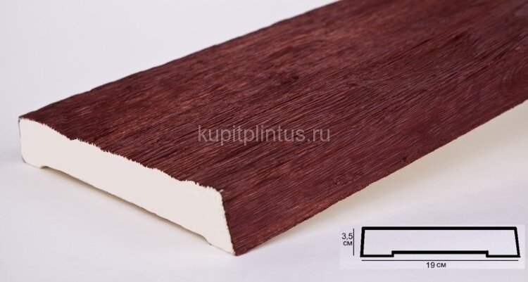 Заказать Доска из полиуретана 19х3,5 см Уникс Славянский стиль ДСС19 Вишня 2 м Заказать Доска из полиуретана 19х3,5 см Уникс Славянский стиль ДСС19 Вишня 2 м