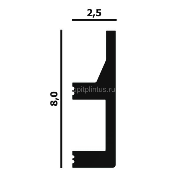 Заказать Напольный плинтус 25х80 мм Перфект Плюс P82 белый 2 м Заказать Напольный плинтус 25х80 мм Перфект Плюс P82 белый 2 м