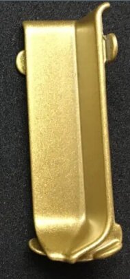 Уголок внутренний для плинтуса Евротрим L-40 алюминий золото