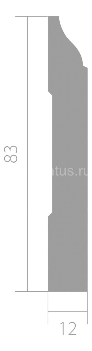 Заказать Плинтус напольный ЛДФ 12х83 мм Ultrawood Base 001 2,44 м 