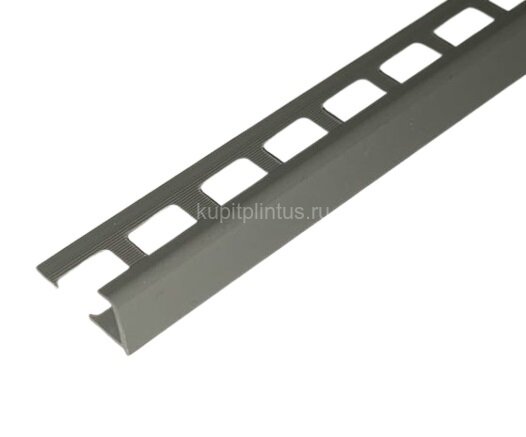 Заказать Раскладка для плитки наружная 8 мм Идеал Deconika Д-Пл8-Н 005-0 серый глянцевый 2.5 м 