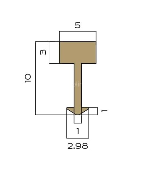 Заказать Профиль вставка латунный 5х3 мм NEEXY PVL80-05 ANTCL антик медь светлая 2.7м 