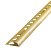 Уголок наружный для плитки С-образный (раскладка) ПО-6 золото матовое 2,7 м