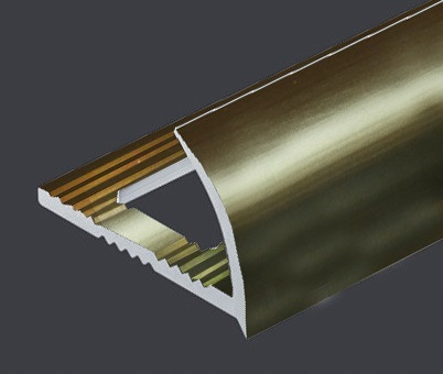 Заказать C-образный профиль алюминий для плитки 12 мм PV09-17 титан блестящий 2,7 м 