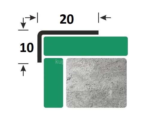 Заказать Неравнополочный уголок стальной 10х20 FL 10х20 GP золото полированное 3 м 