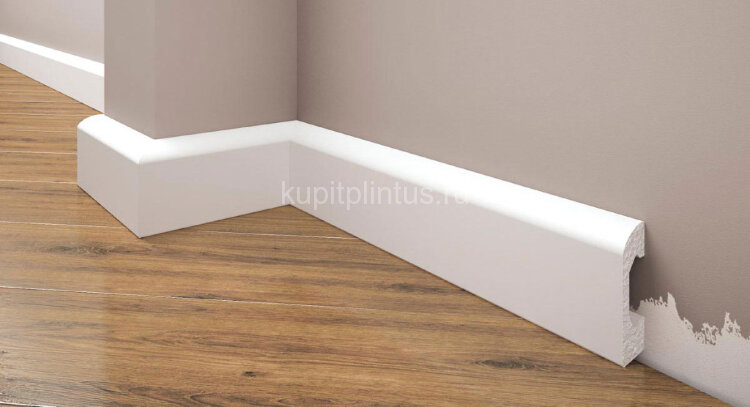 Заказать Плинтус напольный под покраску Cezar Elegance LPC-04 101-белый 2,44м 