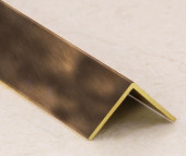Латунный уголок 15х15 мм ЛПН-15/15 латунный старая бронза 2,7 м