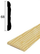Наличник фигурный ПВХ Lemal 22068 68 мм Цвет 0050 Сосна 2,2 м