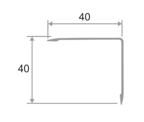 Заказать Алюминиевый уголок 40х40 ПН-40х40 Черный матовый 2,7 м Заказать Алюминиевый уголок 40х40 ПН-40х40 Черный матовый 2,7 м