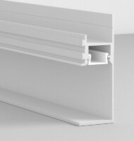 Алюминиевый плинтус теневой с LED подсветкой с экраном ПО-196 без покрытия 2,7 м Алюминиевый плинтус теневой с LED подсветкой с экраном ПО-196 без покрытия 2,7 м