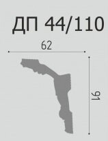 Заказать Потолочный плинтус 91х62 мм Де-Багет Декор ДП 44/110 белый 2 м Заказать Потолочный плинтус 91х62 мм Де-Багет Декор ДП 44/110 белый 2 м
