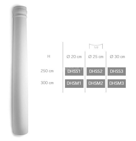 Заказать Полуколонна гладкая NMC Arstyl HSS3 2500х300 