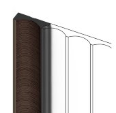 Финишный молдинг 12х32 мм HiWood LF139A BR354 под дерево 2,7 м