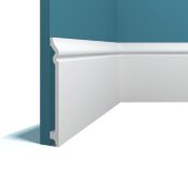 Плинтус напольный Перфект Плюс P114 белый ударопрочный полимер 180х18х2000 мм