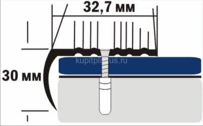 Заказать Порог угловой из анодированного алюминия Д4 Золото КЕ 2,7 м 